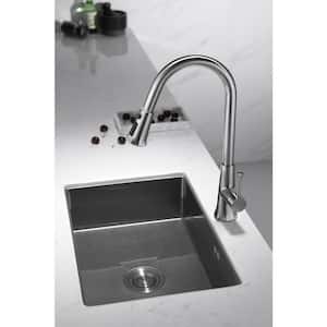 Single-Handle Pull-Out Sprayer Kitchen Faucet in Brushed Nickel