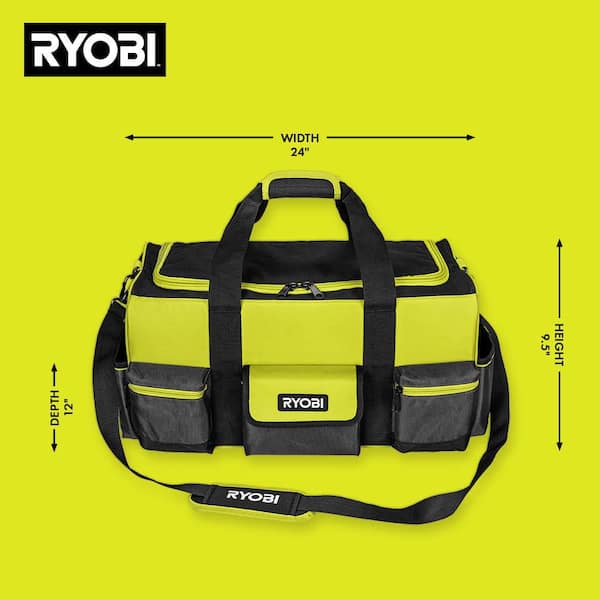 RYOBI 12 in. Zipper Pouch with 24 in. Tool Bag and LINK 17 in