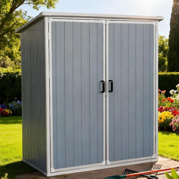 5 ft. x 3 ft. Resin Shed with Double Door (15 sq. ft. )