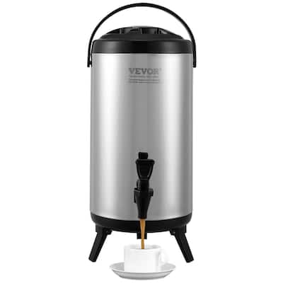Stainless Steel Insulated Beverage Dispenser,Insulated Thermal  Hot and Cold Drink Dispenser, for Hot Chocolate Coffee Milk Water Juice  (10L, Black): Iced Beverage Dispensers