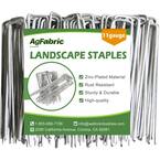 12 in. 11 Gauge Galvanized Landscape Staples Stake Pins for Weed Barrier,Irrigation Lines, Sod (100-Pcs)