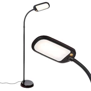 Litespan Slim 55 in. Havana Brown Industrial 1-Light Dimmable and Color Temperature Adjustable LED Floor Lamp