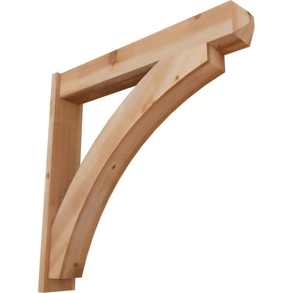 8 in. x 44 in. x 44 in. Western Red Cedar Thorton Craftsman Smooth Outlooker