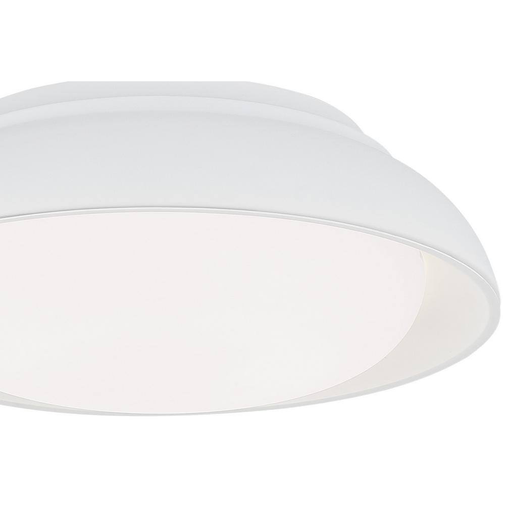 Vantage Sand White Acrylic LED Flush Mount Bowl Light