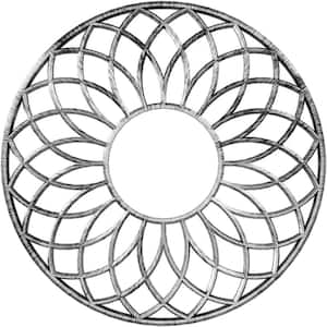1 in. x 36 in. x 36 in. Cannes Architectural Grade PVC Peirced Ceiling Medallion