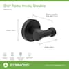 Symmons Dia Knob Wall Mounted Bathroom Double Robe/Towel Hook in Matte  Black 353DRH-MB - The Home Depot