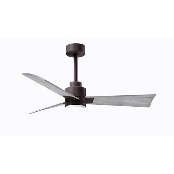 Matthews Fan Company Alessandra 42 in. Integrated LED Indoor/Outdoor Bronze Ceiling Fan with Remote Control Included