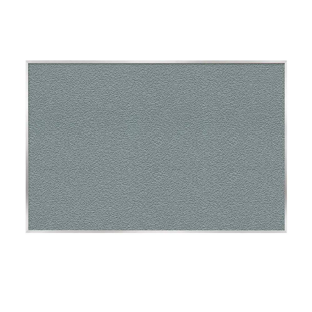 ghent Vinyl Bulletin Board, Satin Aluminum Frame, 4 ft. x 7 ft. 4 in., Stone AV47199 The Home