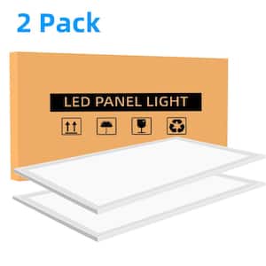 2 ft. x 4 ft. 7800 Lumens Integrated LED Panel Light, 5000K White Color, (2-Pack)