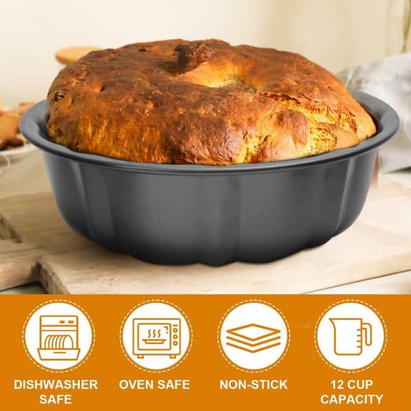 Aoibox 2-Pack Bundt Cake Pan for Baking, 12-Cups Buntz