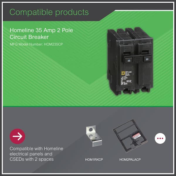 Square D Homeline 35 Amp 2-Pole Circuit Breaker