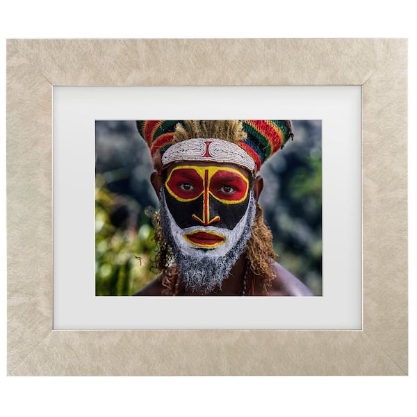 Trademark Fine Art Joxe Inazio Kuesta Bold Tribal Garb Matted Framed Photography Wall Art 19.5 in. x 23.5 in.