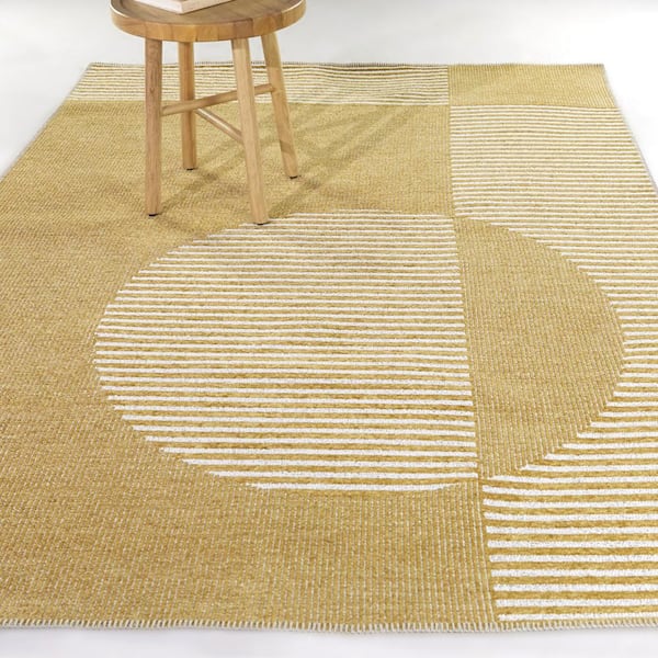 Webb Yellow 8 ft. x 10 ft. Stripe Area Rug