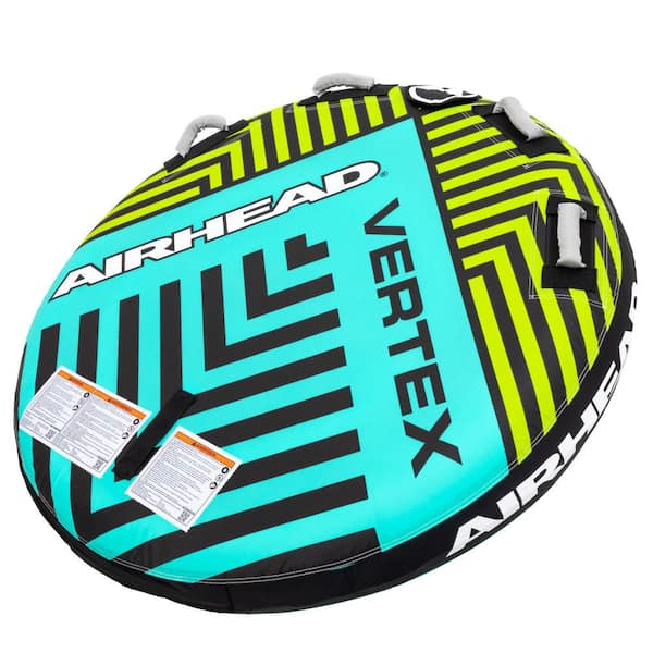 Airhead VERTEX 2-Rider Towable Tube-Teal/Yellow