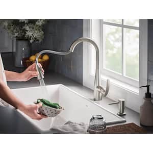 Reyes Single-Handle Pull-Down Sprayer Kitchen Faucet with Reflex and Power Clean in Spot Resist Stainless