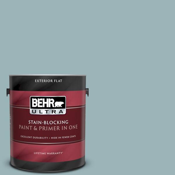 BEHR ULTRA 1 gal. #UL220-6 Harmonious Flat Exterior Paint and Primer in One