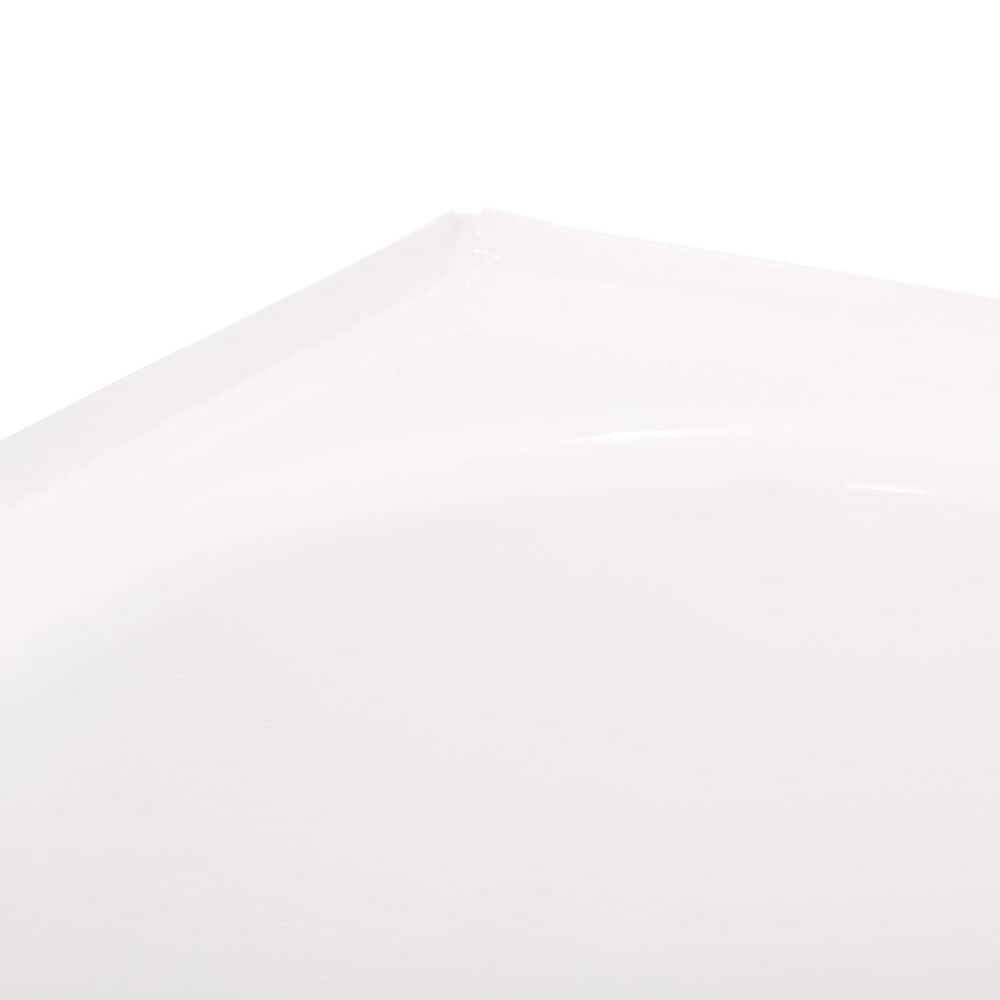 White Porcelain 60-Inch Left Drain Soaking Bathtub
