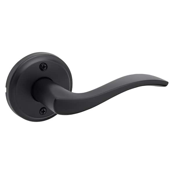 Sedona Matte Black Right Handed Round Wave Half Dummy Door Handle