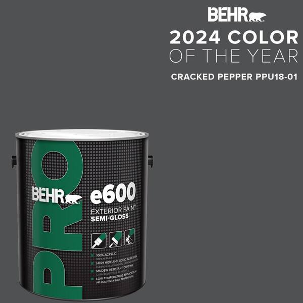 BEHR PRO 1 Gal. #PPU18-01 Cracked Pepper Semi-Gloss Acrylic Exterior ...