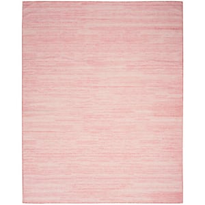 Washable Essentials Pink 8 ft. x 10 ft. All-over design Contemporary Area Rug