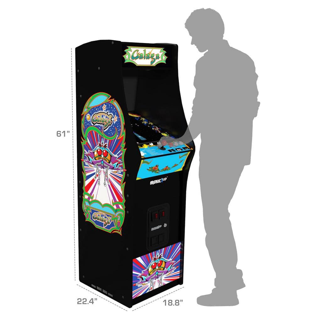 Arcade1Up GALAGA Deluxe 5ft Stand-Up Arcade Machine with 14 Classic Games