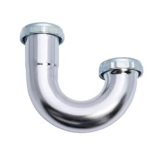 1-1/4 in. 22-Gauge Chrome-Plated Brass Sink Drain J-Bend P- Trap