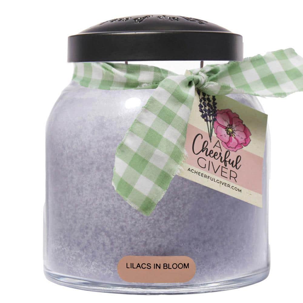 Lilacs in Bloom 34oz Scented Jar Candle with Black Lid