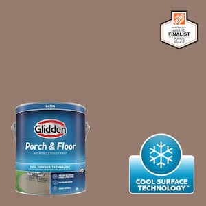 1 gal. PPG1074-5 Peppered Pecan Satin Interior/Exterior Porch and Floor Paint with Cool Surface Technology