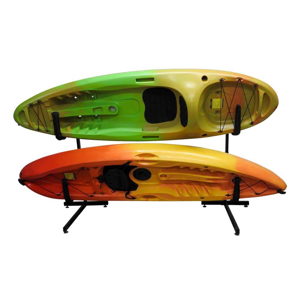 Heavy-Duty Black Steel Kayak/SUP Standing Storage Rack