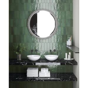 Passion Verde 2.56 in. x 7.87 in. Glossy Porcelain Brick Look Wall Tile (3.78 sq. ft./Case)