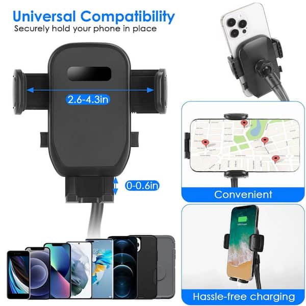 Universal 360° Adjustable Car Mount Gooseneck Cup Car Phone Holder Cradle  For Cell Phone