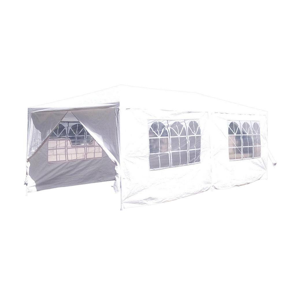 10 ft. x 20 ft. White Wedding Party Canopy Tent Outdoor Gazebo with 6 Removable Sidewalls for Outdoor, Garden price history on PriceWatchPro