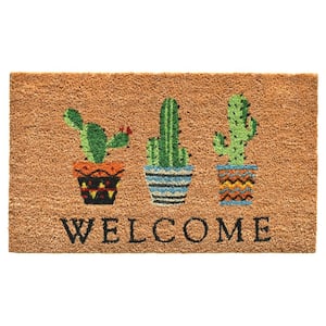 17 in. x 29 in. Cactus Welcome Door Mat