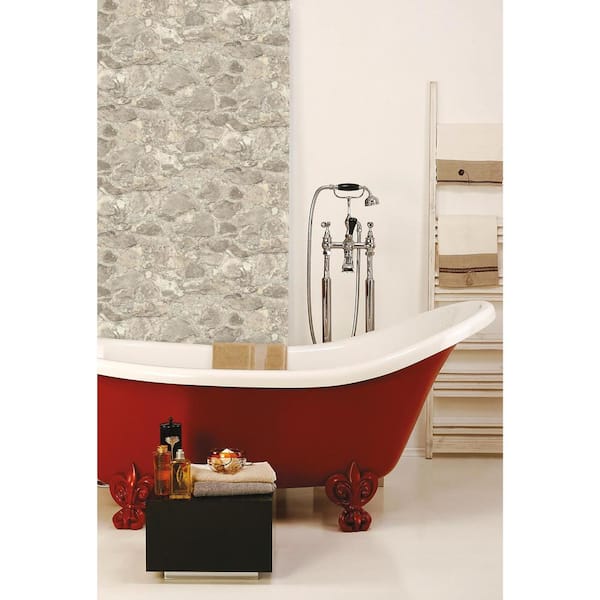 RoomMates Weathered Stone Peel and Stick Wall Wallpaper RoomMates Weathered Stone Peel and Stick Wall Wallpaper