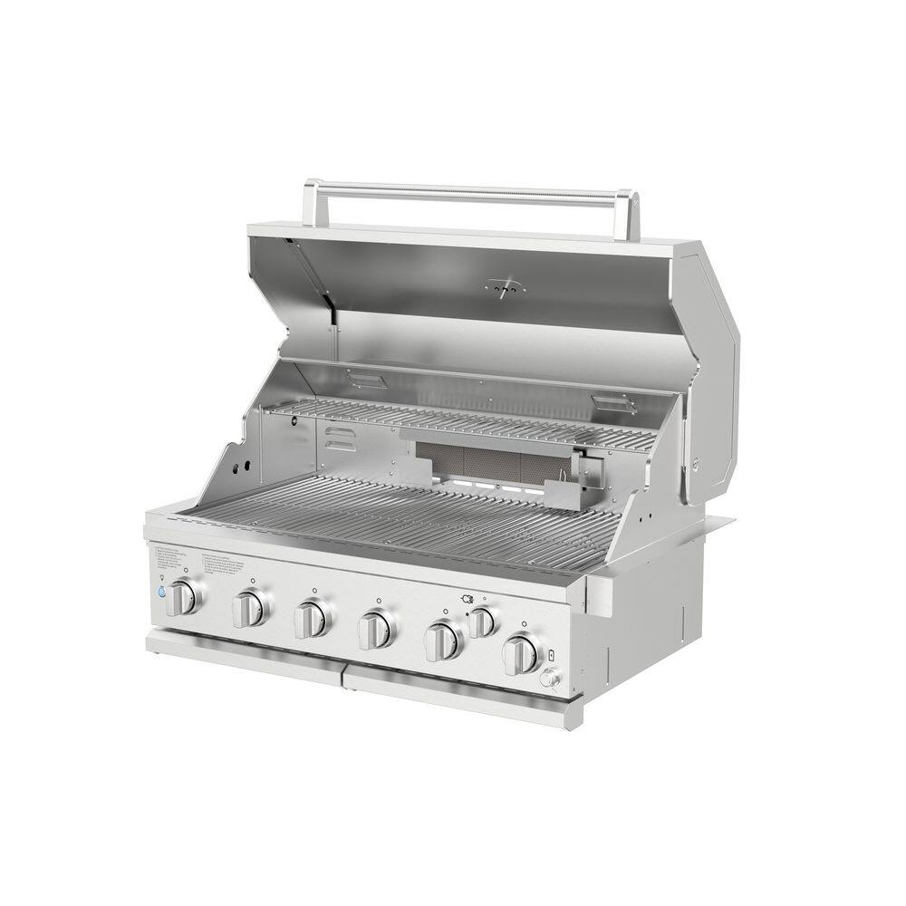 Spire 36-Inch Stainless Steel Built-In 6-Burner Natural Gas Grill