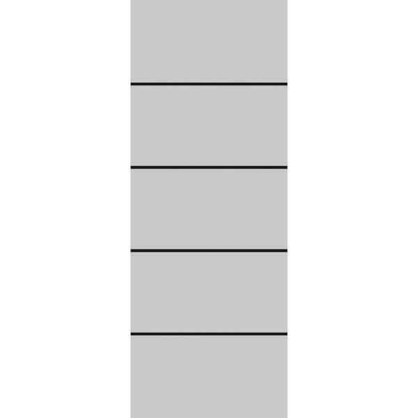 32 in. x 34 in. Solid Wood with Honeycomb Matte Grey Interior Door Slab