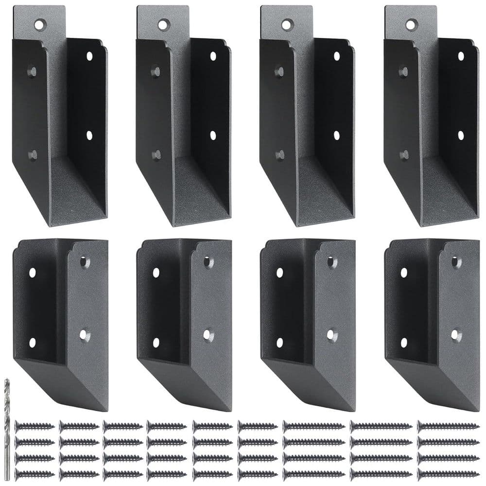 2 x 4 Stainless Steel Stair Connectors 37.5° for Deck Railing Bracket Installation Black 4 Pair price history on PriceWatchPro