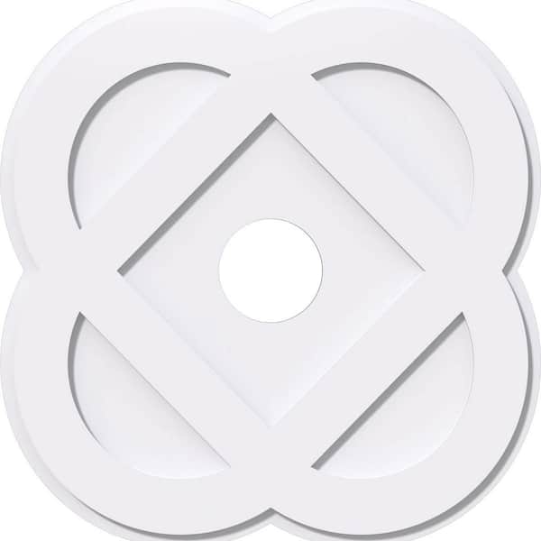 1 in. P X 12-3/4 in. C X 32 in. OD X 6 in. ID Charlotte Architectural Grade PVC Contemporary Ceiling Medallion