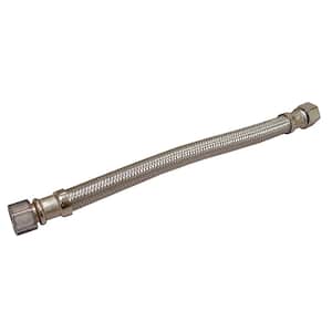 3/8 in. Flare x 3/8 in. Compression x 9 in. Length Flexible Braided Stainless Steel Texas Style Faucet Connector