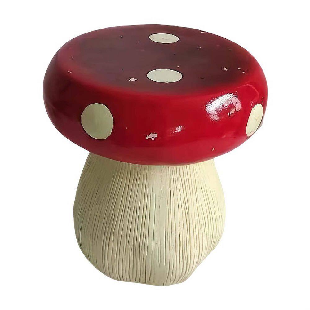 13.8-inch Red Plastic Resin Outdoor Garden Stool, Mushroom Model Stool price history on PriceWatchPro