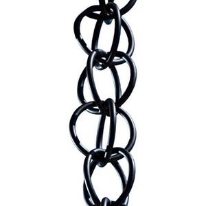 8.5 ft. Aluminum Ring Rain Chain (Black)