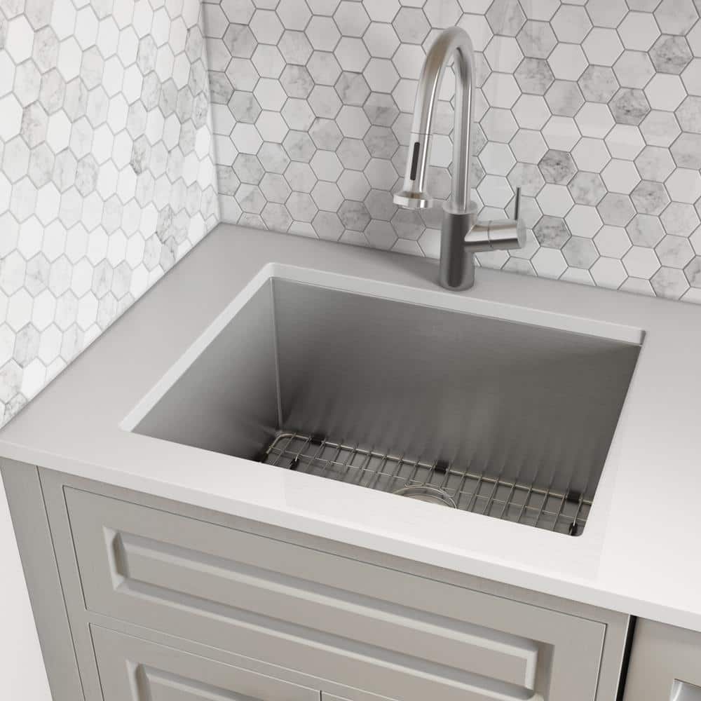 Ruvati 23" x 18" x 12" Deep Stainless Steel Undermount Utility Sink