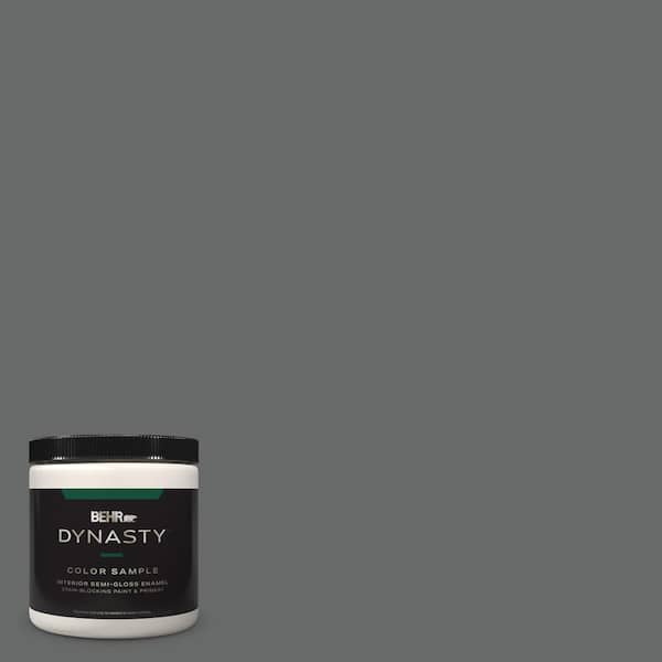 BEHR DYNASTY 8 oz. #PPU26-02 Imperial Gray Semi-Gloss Enamel Stain-Blocking Interior/Exterior Paint & Primer Sample