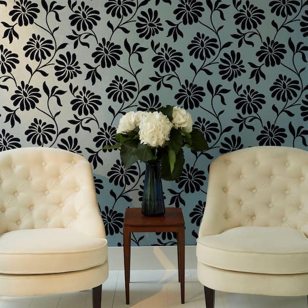 Graham & Brown Ophelia Charcoal Removable Wallpaper