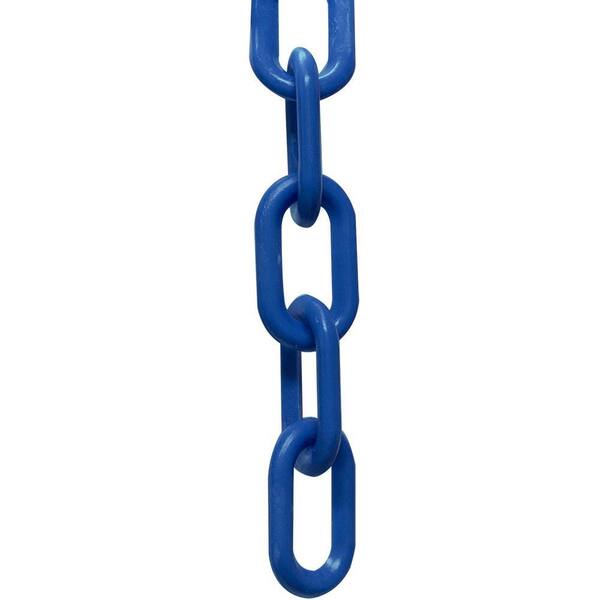 2 in. (#8, 51 mm) x 25 ft. Blue Plastic Chain