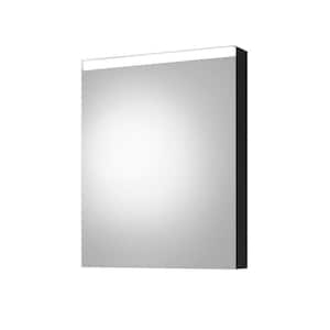 24 in. W x 30 in. H LED Lighted Rectangular Aluminum Medicine Cabinet with Mirror with Adjustable Shelves, Right Open