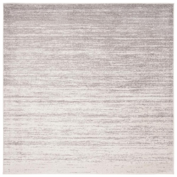 SAFAVIEH Adirondack Ivory/Silver 7 ft. x 7 ft. Square Solid Area Rug