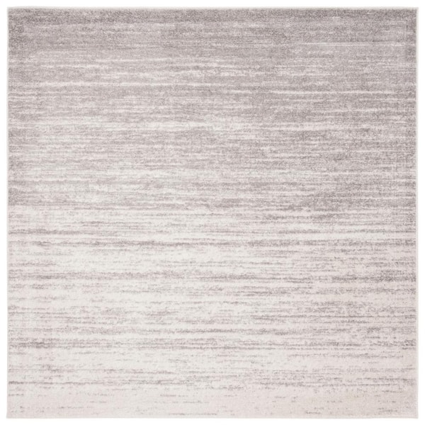 SAFAVIEH Adirondack Ivory/Silver 8 ft. x 8 ft. Square Solid Area Rug