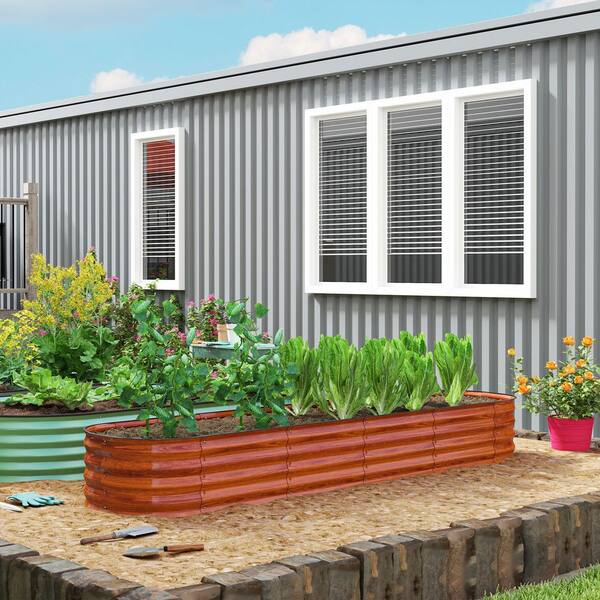 thumbnail image 2 of IRONMAX Raised Garden Bed With Trellis & Hanging Roof, Fir Wood Planter Box For Vegetables, Flower, Climbing Plants, Outdoor Garden Planter W/Drainage 2 of 13