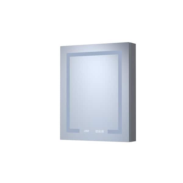 24 in. W x 30 in. H Rectangular Aluminum Alloy Medicine Cabinet with Mirror